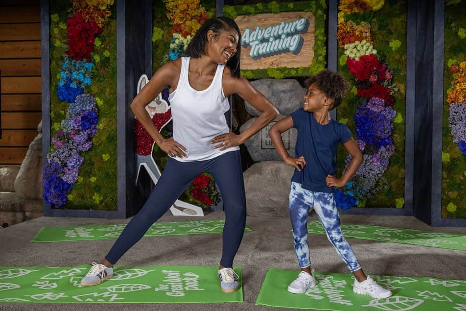 ガブリエル・ユニオンのインスタグラム：「We are THRILLED to announce we partnered with actor, producer, author and celebrity fitness enthusiast Gabrielle Union for our new family-friendly workout, “Adventure Training: Get Fit with the Great Wolf Pack.” This exciting new program will be offered every morning in the Grand Lobby of all U.S. lodges as one of our many complimentary family entertainment offerings.」