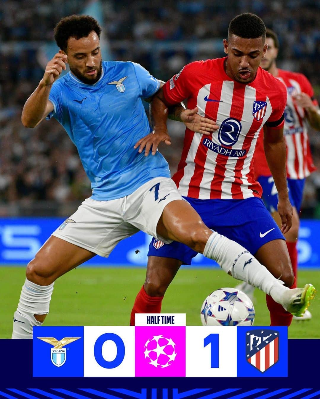 SSラツィオのインスタグラム：「😤 Unlucky   #UCL #LazioAtleti #CMpnEagles 🦅」