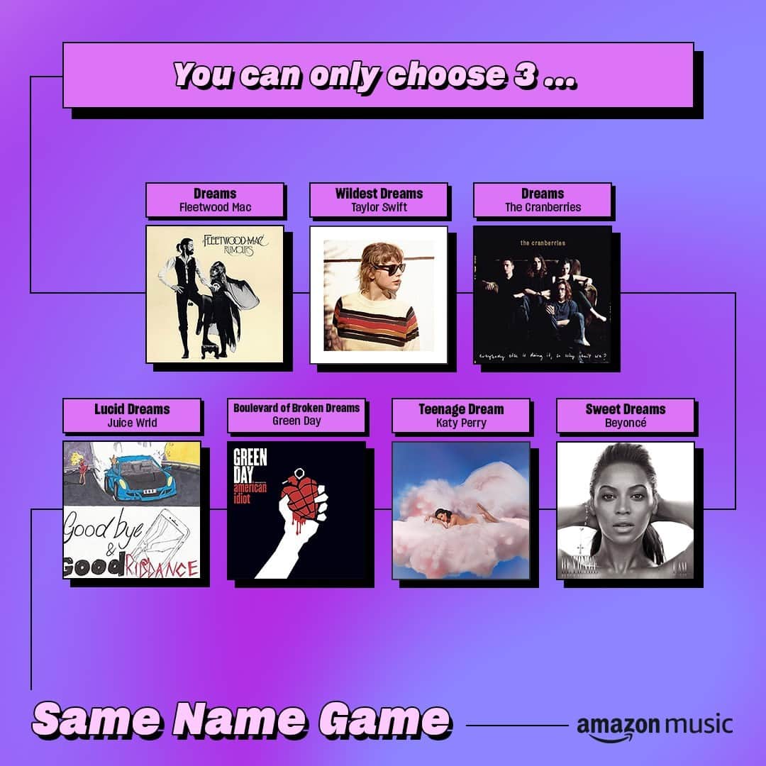 のインスタグラム：「Which 3 songs will you be seeing in your dreams tonight?」