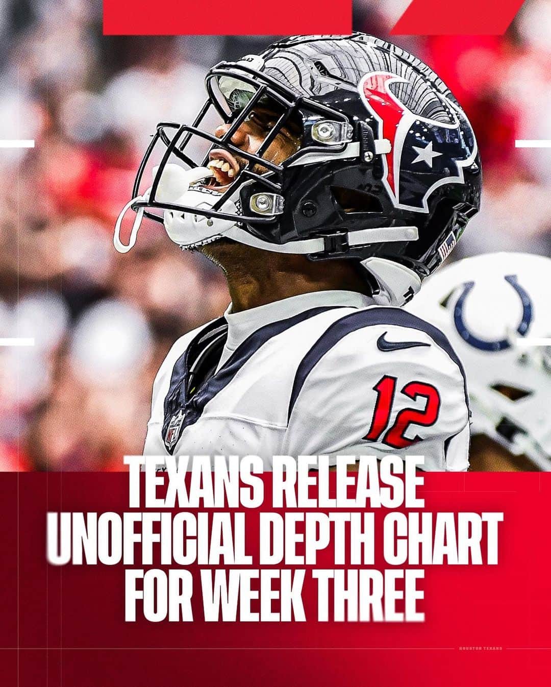 ヒューストン・テキサンズのインスタグラム：「Our Week 3 unofficial depth chart」
