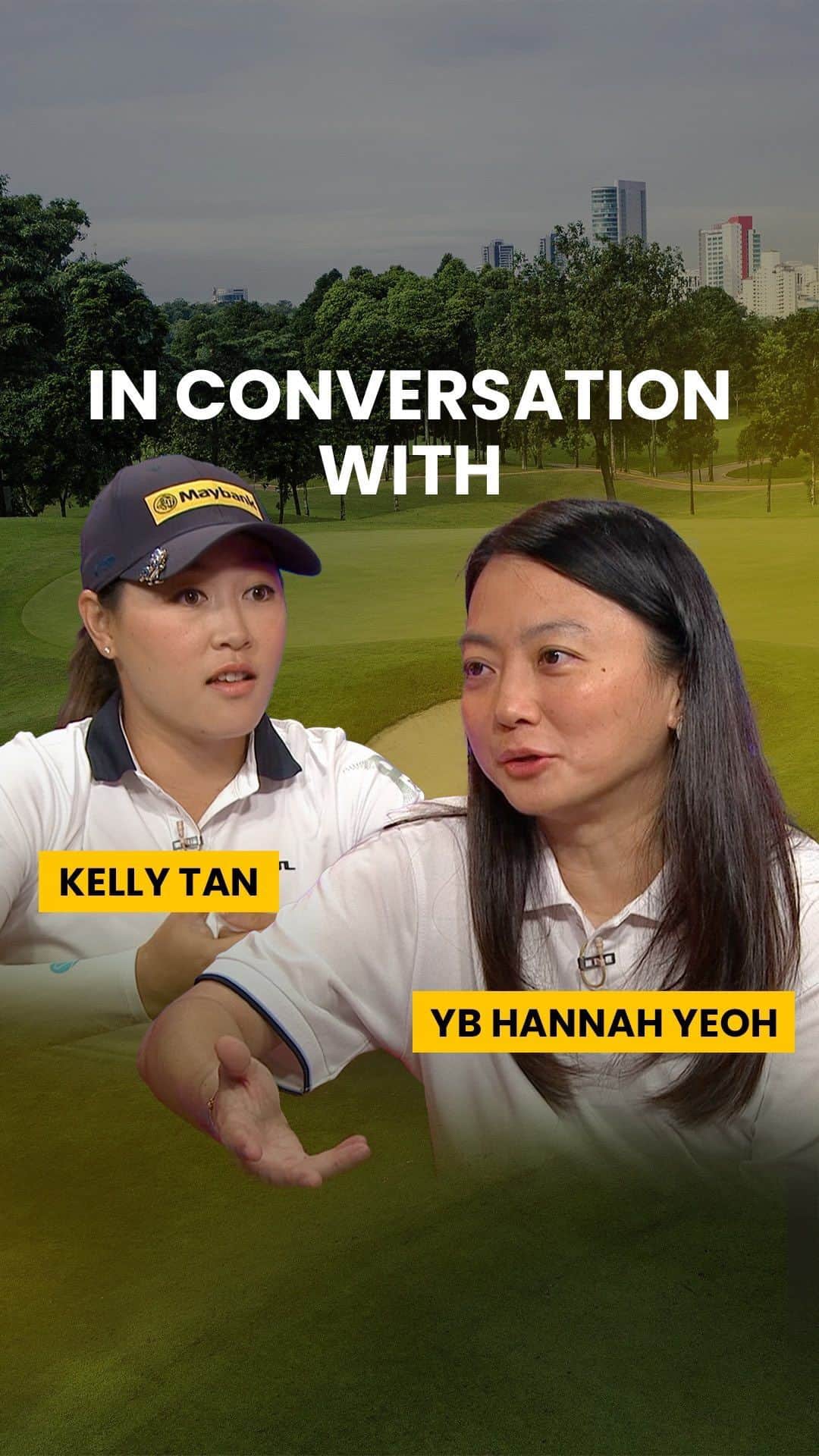 ケリー・タンのインスタグラム：「Two powerhouses. Two different worlds. One thing in common - tenacity. 👊🏼🙌🏼  Catch the full interview on Astro Arena, featuring YB @hannahyeoh and @kellytan33, reflecting on their journeys in the link in bio.   Gear up to see Kelly Tan, our Maybank ASEAN Ambassador swing into action at #MaybankChampionship on 26 - 29 October. ⛳  Link in bio for tickets.」