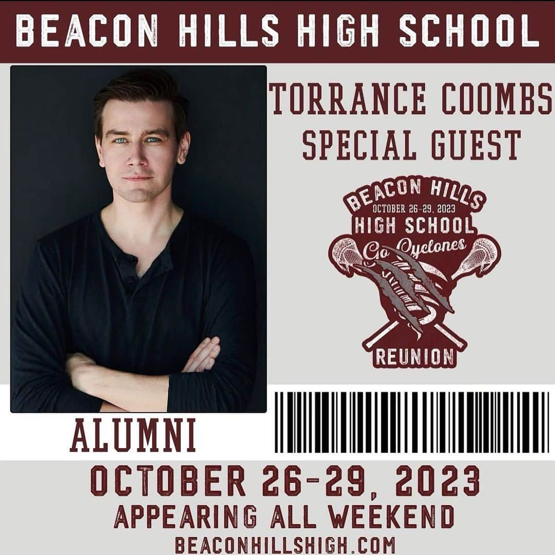 トーランス・クームスのインスタグラム：「I’m comin’ back for you Georgia. Come meet me and some other pals at Beacon Hills High School Reunion, happening Oct 26-29th. See you there!」