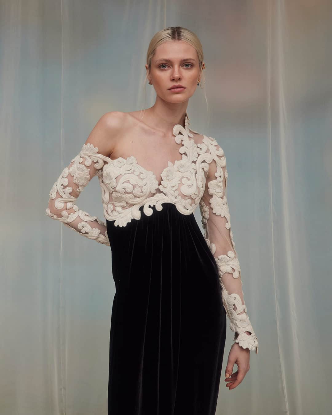 ジマーマンのインスタグラム：「Just Landed: Presented as look 21, the Sensory Velvet Bodice Gown for Fall 23. Shop the look and explore new arrivals from the collection via our website. #Luminosity #ZimFall23 #zimmermann」