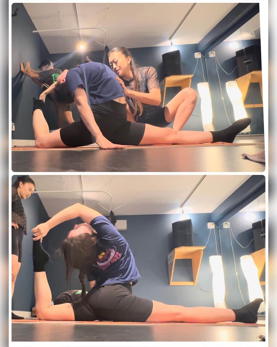 SHIRAISHIMIHOのインスタグラム：「@eri_contortionist 先生のコントーションレッスンの記録✏️ 身体を伸ばす方法をまた教わったので実践して少しでも身体伸びるようになりたい⭐️ ぐにゃぐにゃの道は程遠いけど、受け始めた頃よりは確実に身体能力は良い方向にいけてると思いたい🔥 #contotiontraining  #backbendtraining  #コントーショントレーニング  #elbowbackbend」