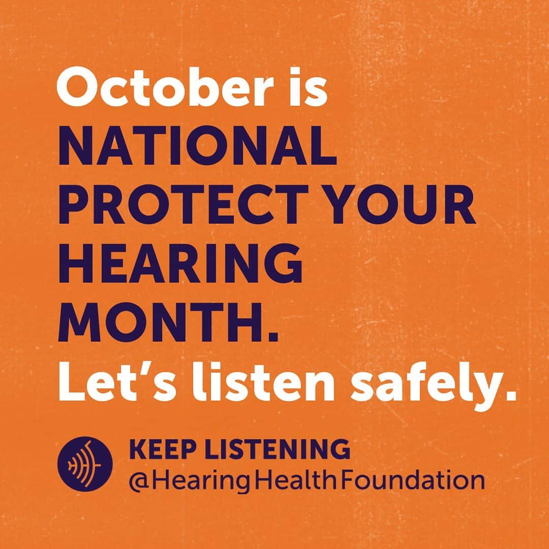 のインスタグラム：「October is National Protect Your Hearing Month, and I want to help spread the message of heathy hearing because our hearing is precious. We shouldn’t take it for granted because once it’s gone it’s gone, and I for one want to be able to keep listening to the sounds I love. @hearinghealthfoundation #ProtectYourHearing #LoveYourEars #KeepListening」