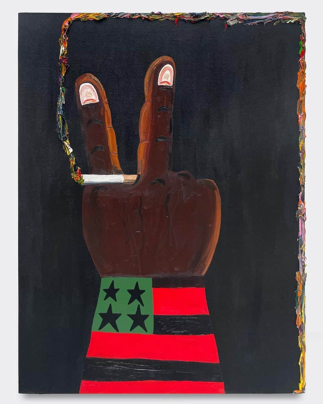 Juxtapoz Magazineのインスタグラム：「Devin Troy Strother: If These Hands Could Talk @ Eighteen, Copenhagen  @devintroy @eighteengallery @v1gallery」