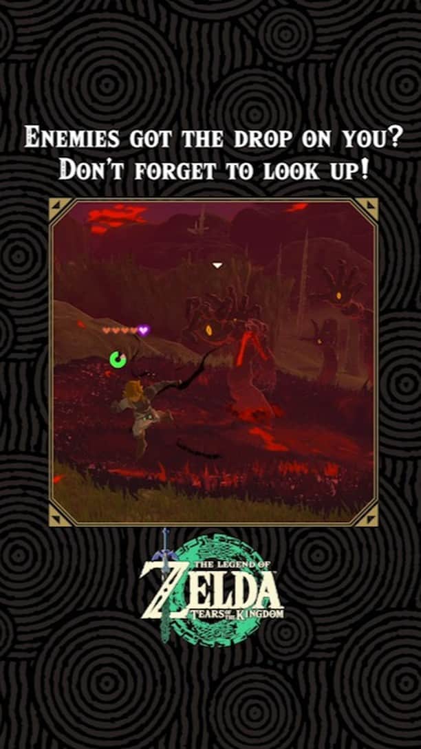 任天堂アメリカのインスタグラム：「Don’t forget to look up! Do you have a favorite moment you used the Ascend ability at the perfect time? #Zelda #TearsOfTheKingdom」