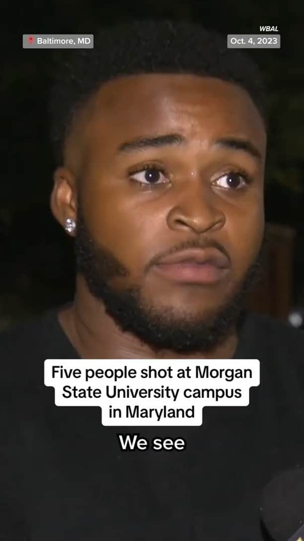 NBC Newsのインスタグラム：「Five people were wounded in a shooting on the campus of Morgan State University in Baltimore, Maryland, officials say.」