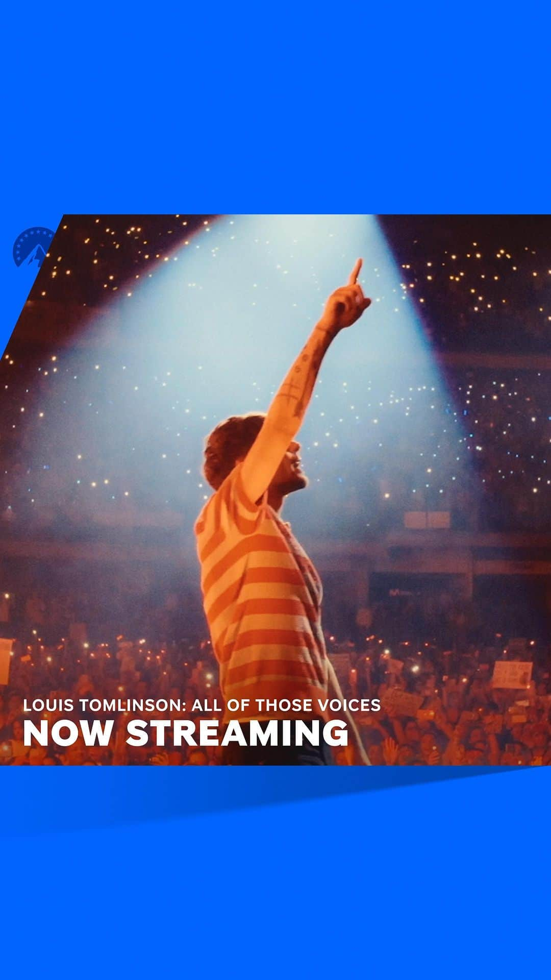 ルイ・トムリンソンのインスタグラム：「The stars have aligned! Louis Tomlinson: All Of Those Voices is now streaming, exclusively on #ParamountPlus. Use code LOUIS to get your 1st month of #ParamountPlus on us」