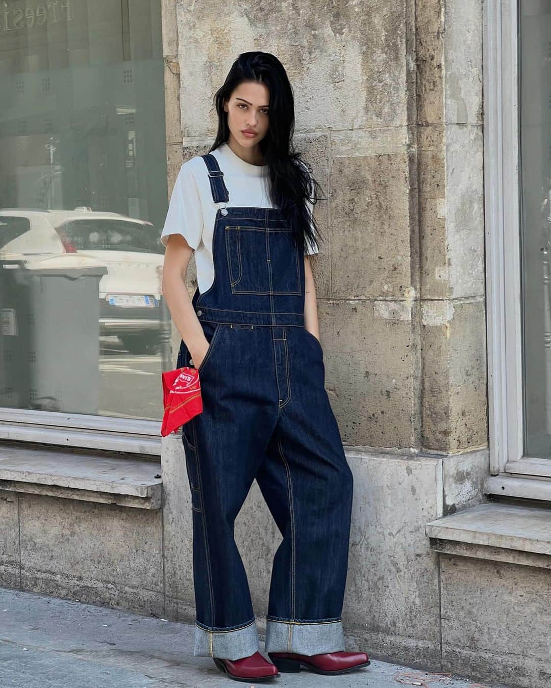 ケンゾーのインスタグラム：「@ameliagray wears pieces from the KENZO x @levis new collaboration 👖」