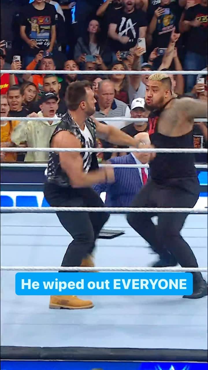 WWEのインスタグラム：「Looks like #TheBloodine might have an @reallaknight problem now 👀」