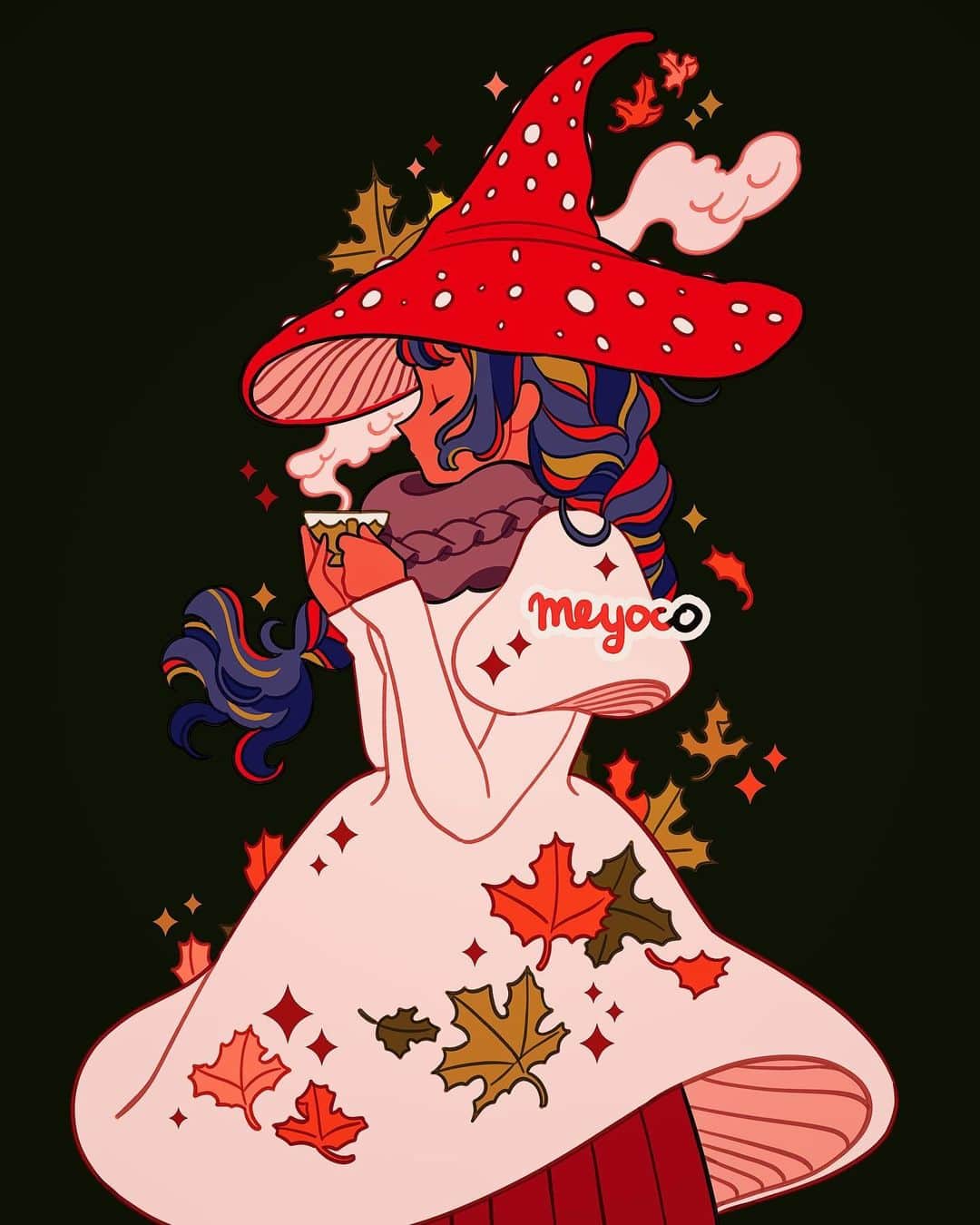 のインスタグラム：「autumn colors 🍄🍁🍂🧡」