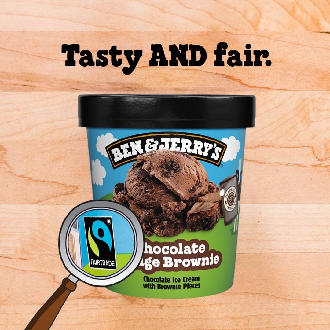 Ben & Jerry'sさんのインスタグラム写真 - (Ben & Jerry'sInstagram)「Tasty and fair. Now that's pretty sweet! Learn more about our commitment to #Fairtrade at the link in our bio!」10月5日 4時01分 - benandjerrys