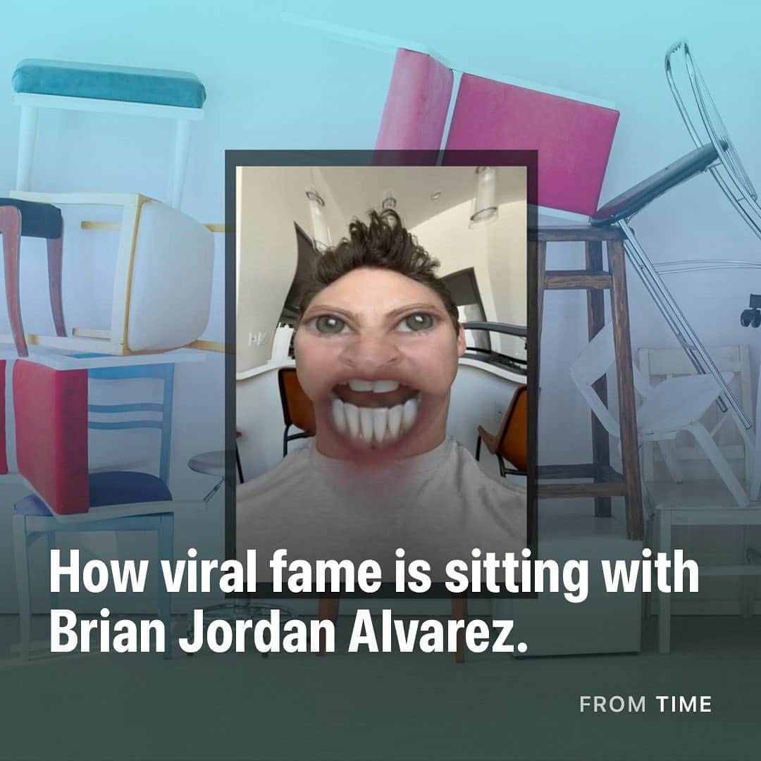 TIME Magazineのインスタグラム：「Meet TJ Mack: the latest (and currently trending) face-filtered, fully developed character from comedian and actor Brian Jordan Alvarez. How and why did Mack go viral? It has to do with sitting.  The wonderful activity (yes, we’re still talking about sitting) now has an incredible anthem, thanks to Alvarez-as-Mack’s new song, titled … “Sitting.” It’s a simple tune with simple lyrics: “Sitting / Sitting is the opposite of standing / Sitting is the opposite of running around / Sitting is a wonderful thing to do.”   And it’s taking the internet by storm.  Tap the link in bio to read how it all came to life, via @time.」