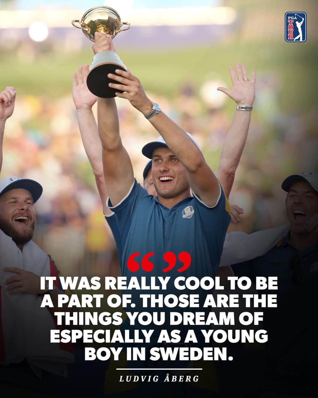 PGA TOURのインスタグラム：「Ludvig is living the dream 👏」
