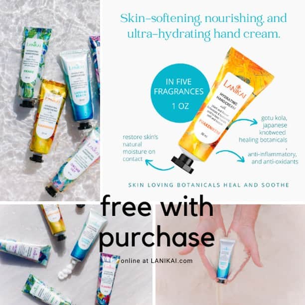 Lanikai Bath and Bodyのインスタグラム：「Our Ultra-moisturizing hand cream, is crafted perfectly for Fall weather. ☃️ Enriched with skin-loving botanical extracts, it quickly nourishes and hydrates, restoring dry hands on contact. 🌱💧  And here's a treat for you: Get this hand cream FREE with any online purchase at lanikai.com! Shop now and keep your hands soft and protected all season long. 🤲 #WinterSkinSaviors #LanikaiGlow #kailuatownhi   Online at LANIKAI.com」