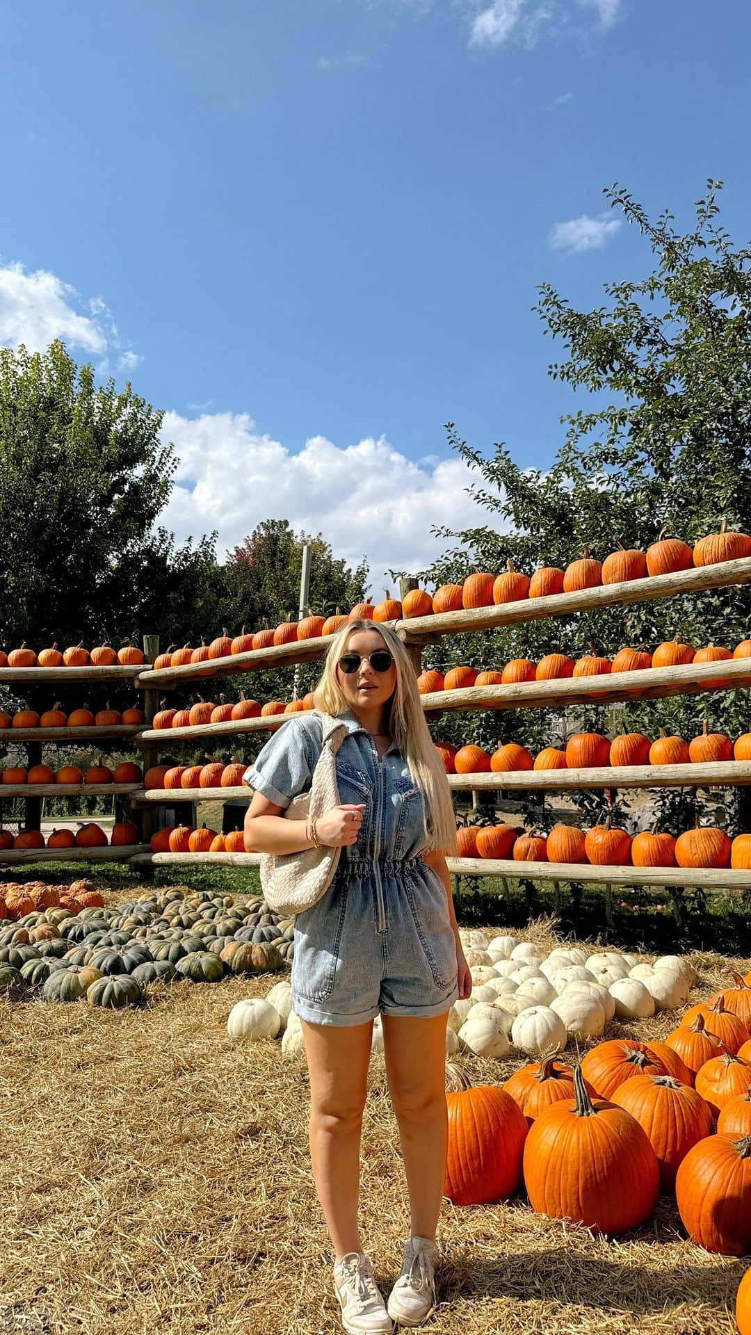 トーリ・ウェブスターのインスタグラム：「You have to add this beautiful destination to your October fall activity calendar 📆🍂🎃🍁   📍 @chudleighsfarm   Find a pumpkin patch, apple orchard, restaurant, live music and more… all in one location just 45 minutes from Toronto! ✨  •  •  •  #fall #fallactivities #fallactivitiesforkids #fallfoliage #fallaesthetic #appleorchard #pumpkinpatch #outdoors #activities #kidsactivities #traveldestination」