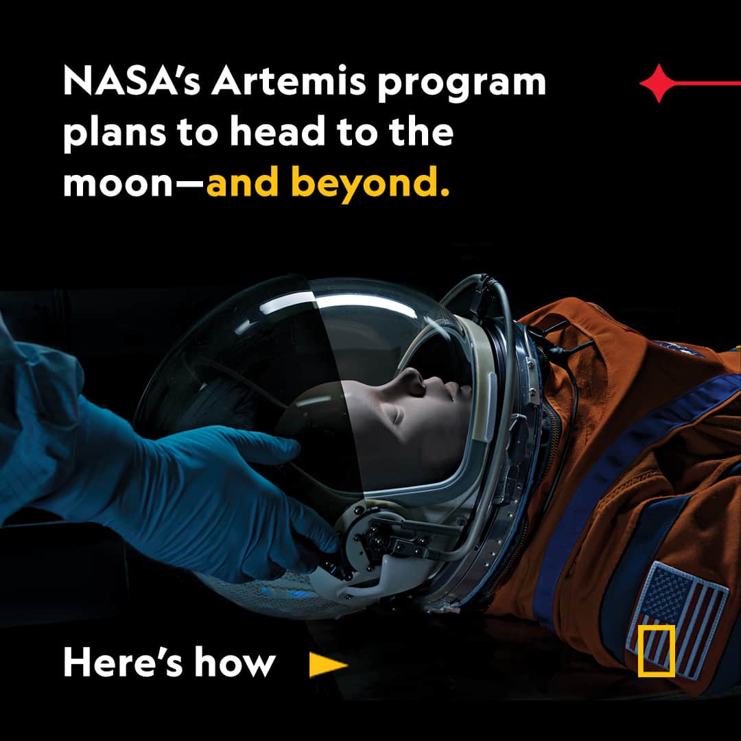 ナショナルジオグラフィックのインスタグラム：「Why go back to the moon? For one, the lunar surface remains a scientific wonderland, but NASA’s Artemis program has even bigger ambitions than returning astronauts to the moon—and Nat Geo photographer Dan Winters @danwintersphoto is documenting each critical step. Discover more about the new era of space exploration at the link bio.  National Geographic is collaborating with @nasa in a multi-year effort to highlight lunar exploration and take people inside its Artemis program and future missions.」