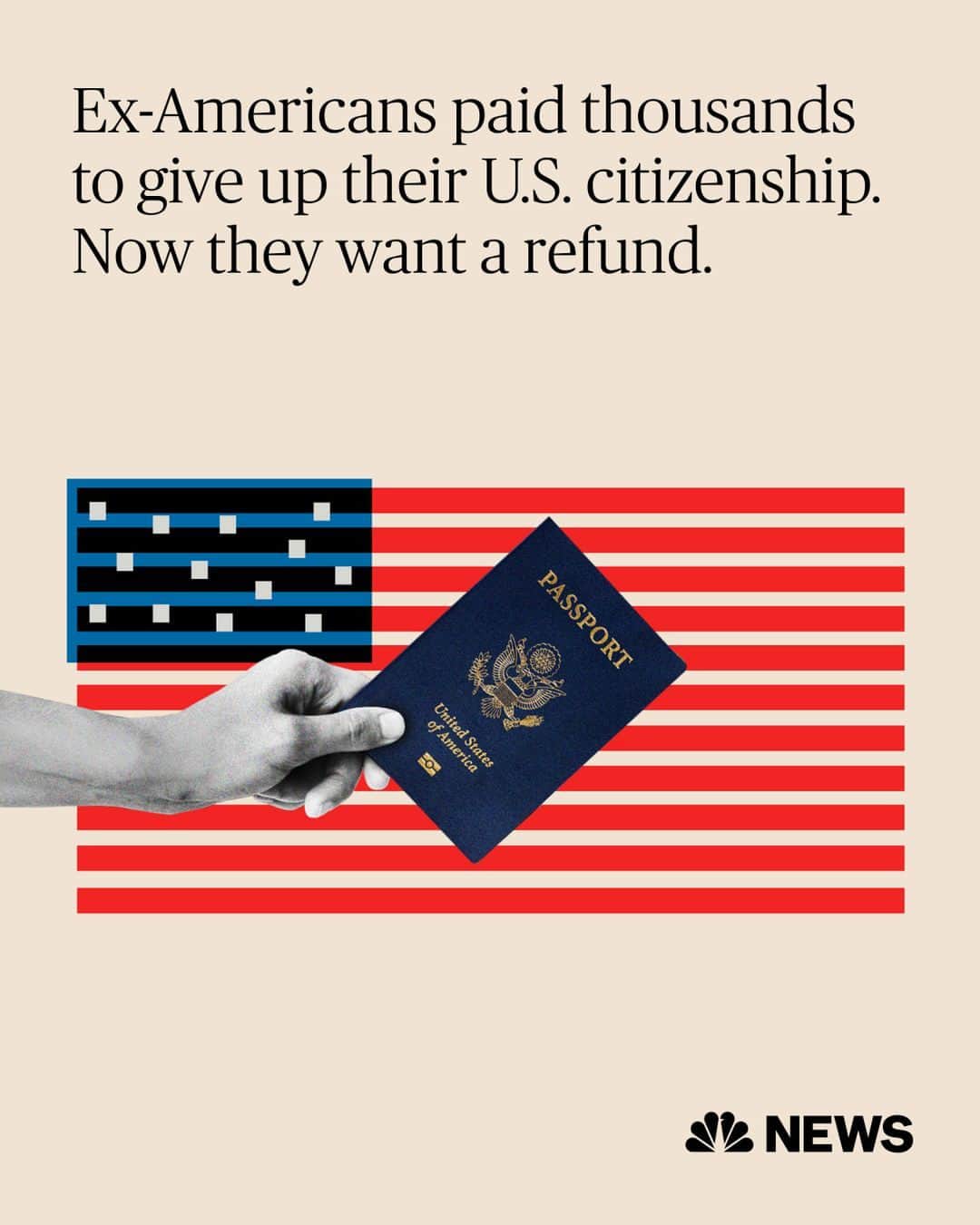のインスタグラム：「A group of former U.S. citizens has filed a class-action lawsuit to get a refund for the fees paid to renounce their citizenship.   It marks a new stage in a yearslong battle by “accidental Americans” — U.S. citizens who neither live in the country nor have any real ties to it but must still pay taxes to Uncle Sam — to reduce the costs they face.  Unlike most countries, the U.S. imposes a citizenship-based taxation system, irrespective of where a person lives or works.  The $2,350 that Rachel Heller paid to renounce her citizenship years ago was almost equivalent to her monthly salary. The State Department announced Monday it would be dropping the fee back down to $450, the amount it used to charge until 2014. Heller, a Netherlands resident, wants a refund of the difference.  “It felt like a divorce, but it was by somebody you love but someone who’s not good for you,” she said.  Read more at the link in bio.」