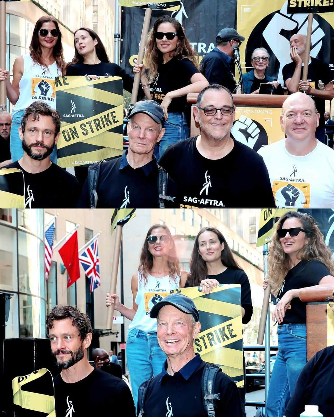 ヒュー・ダンシーさんのインスタグラム写真 - (ヒュー・ダンシーInstagram)「#OnStrike #SAGAFTRASTRONG ✊🏻| Hugh Dancy, Jill Henessey, Megan Boone, Margarita Levieva, Bill Irwin, Mark D. Friedman and John Carroll Lynch are seen on the SAG-AFTRA picket line on October 03, 2023 in New York City.  📸: Jose Perez/Bauer-Griffin」10月5日 6時44分 - hugh_dancy