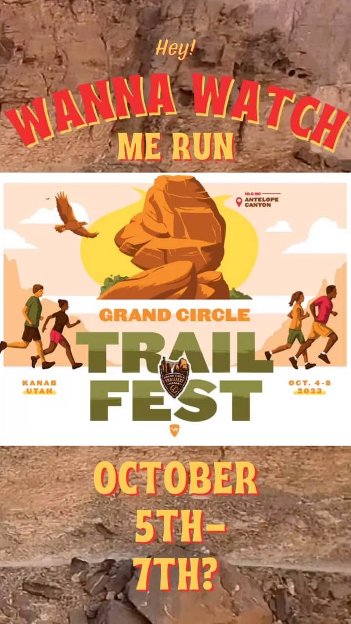 モーガン・キングのインスタグラム：「It’s here. October 5-7th, Grand Circle Trailfest. We can do hard things.  Download RaceJoy app if you wanna follow.  Put in my name and select all three races. All times are in UTAH with a start time of 7:30am」