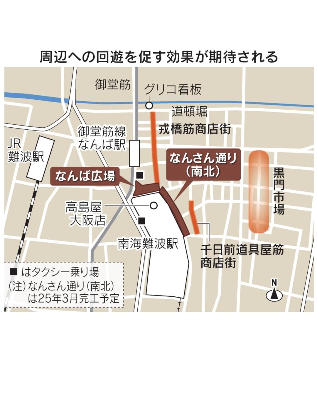 日本経済新聞社さんのインスタグラム写真 - (日本経済新聞社Instagram)「大阪市の南海電気鉄道難波駅前が11月末、歩行者専用の広場として生まれ変わります。かつてはタクシープール（待機所）などでしたが、今後は買い物客らが休憩できるほか、定期的にイベントが開催されます。周辺への回遊性を高めて市南部の繁華街ミナミを活性化することが今後の課題となります。⁠ ⁠ 詳細はプロフィールの linkin.bio/nikkei をタップ。⁠ 投稿一覧からコンテンツをご覧になれます。⁠→⁠@nikkei⁠ ⁠ #難波 #大阪 #ミナミ #駅前広場 #南海 #日経電子版」10月5日 8時00分 - nikkei