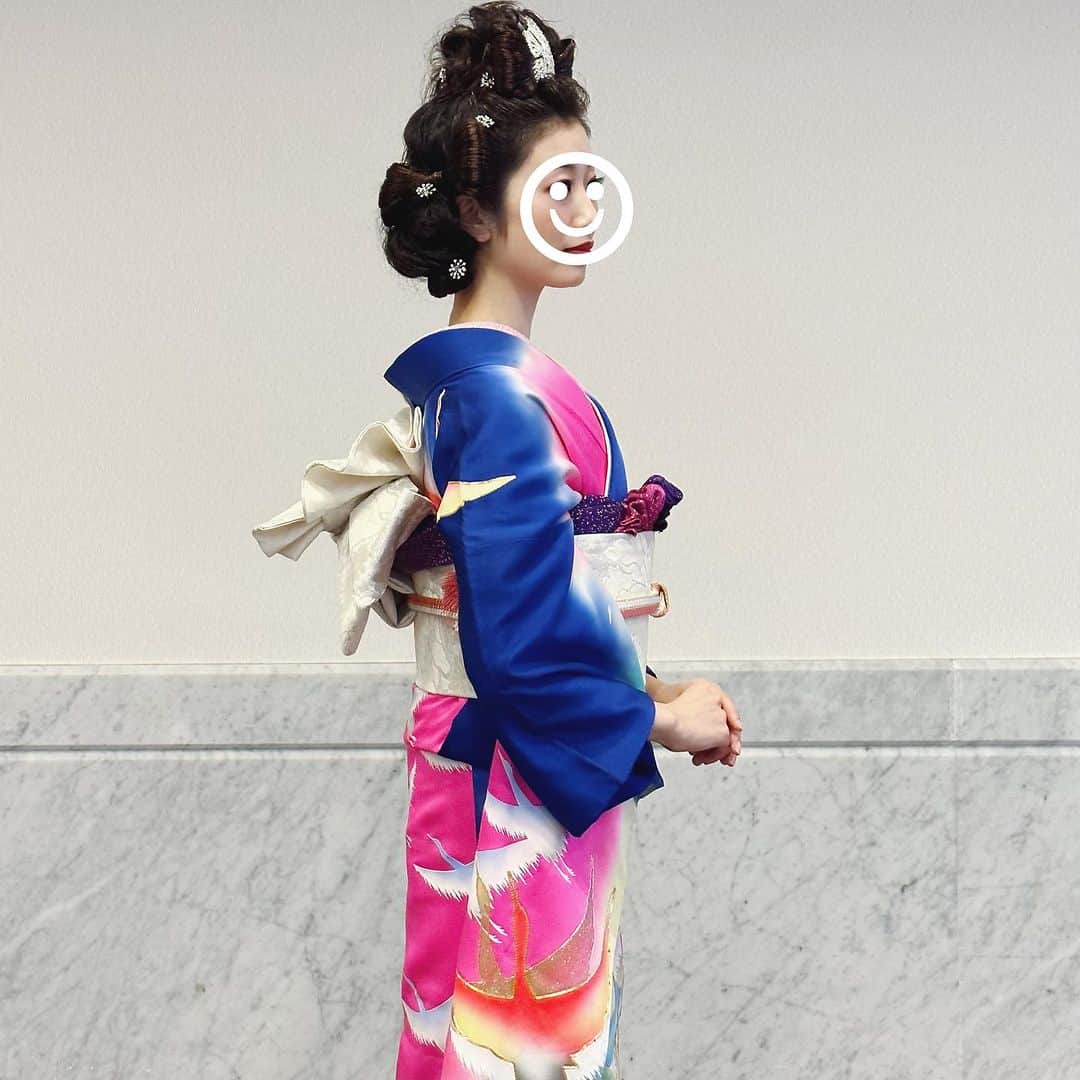 福井千佳のインスタグラム：「. . . 👘 . . お写真あったんだけど、 ボケボケ大ボケなお顔してた。うへ。 . . . さ、さ、さ、さ、 今日も楽しもう、頑張ろうねー！ . . . #トップマスターズモード発表会#TMモード#TMモード発表会#トップマスターズモード#TMモード発表会in徳島#アスティとくしま」