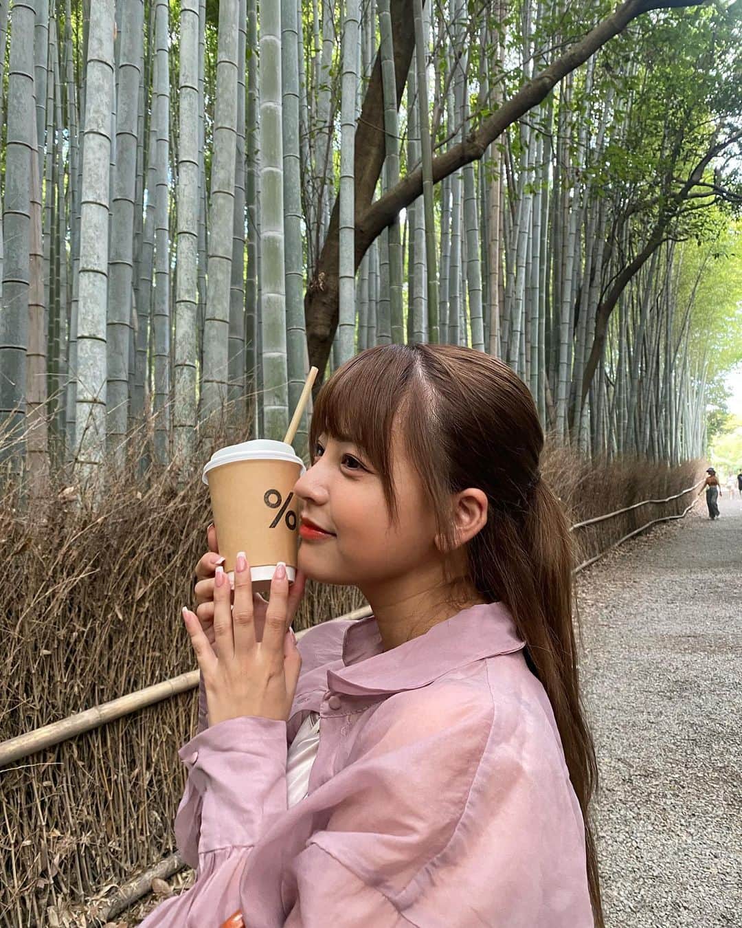 夕美しおんさんのインスタグラム写真 - (夕美しおんInstagram)「佐々木と嵐山行った時の🥹 ここのコーヒー今までで1番おいしかった…」10月5日 8時42分 - shion_yumi_