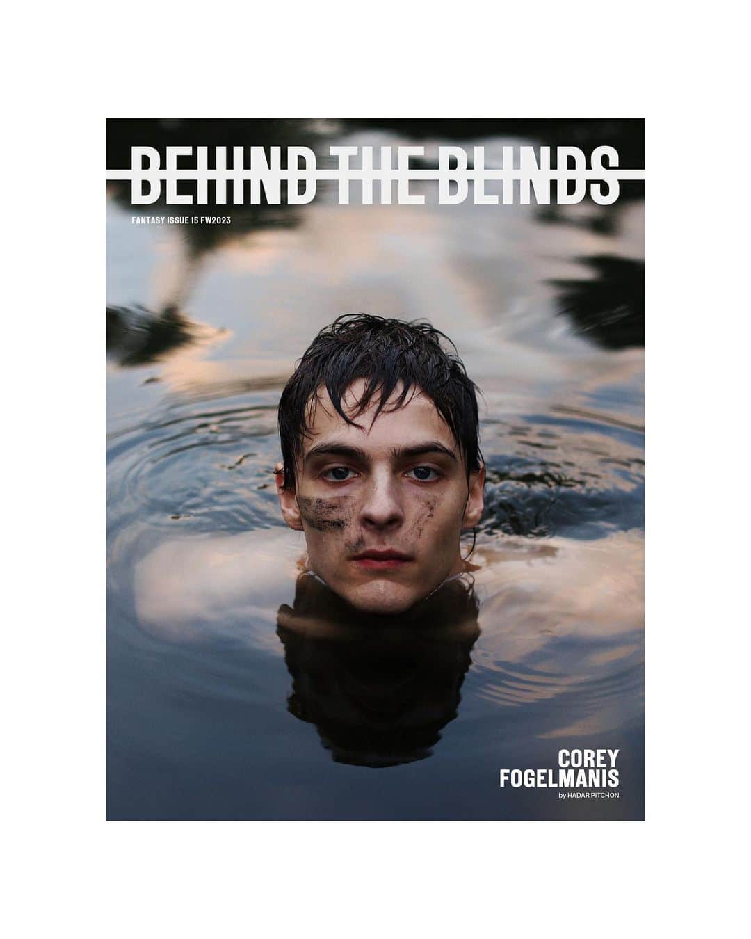 コーリー・フォーゲルマニスのインスタグラム：「A trip to the pond. One of our favourite young actors Corey Fogelmanis @coreyfogelmanis returns to Behind The Blinds in a new cover story from the upcoming FANTASY issue, out next month. Taking a journey upstate with photographer (and close friend) Hadar Pitchon @hadar_pitchon , Corey plays with his wild side in some of this season’s strongest looks. _ You can see the whole story in our new FW23 FANTASY issue, out in mid-October.  Pre-order it now at the link in bio. _ Corey is captured by Hadar Pitchon @hadar_pitchon ❤️ Fashion by @michaelandrewstylist  _ This shoot was made before the starting of SAG-AFTRA strike. _ #BehindTheBlindsMagazine #CoreyFogelmanis  #FantasyIssue #BTB15」