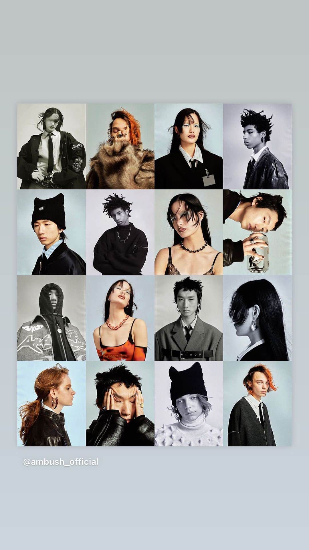 のインスタグラム：「Class of @ambush_official AW2023 📓🏆📝  Kids partied too much last season so got sent to private school for the #AW23. The new collection captures the paradox of timelessness and rebellion of private school #uniforms worn by Japanese school kids and their twisted counterparts.  Directors: @suzieandleo Creative Direction: @yoon_ambush Production: @collateralfilms_official Styling: @mr_carlos_nazario Casting: Rachel Chandler @midlandagency Hair: @pierpaololaihair Make-up: @vanessa.icareg」