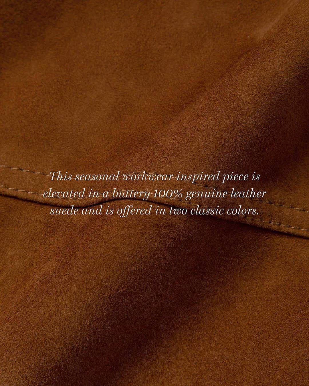 サタデーズさんのインスタグラム写真 - (サタデーズInstagram)「New for Fall: The Harrison Suede Trucker Jacket. A fully lined interior. This seasonal workwear inspired piece is elevated in a buttery 100% genuine leather suede and is offered in two classic colors. It features a zip front closure, shank buttons at the cuffs and back tabs. #saturdaysnyc」9月21日 1時33分 - saturdaysnyc