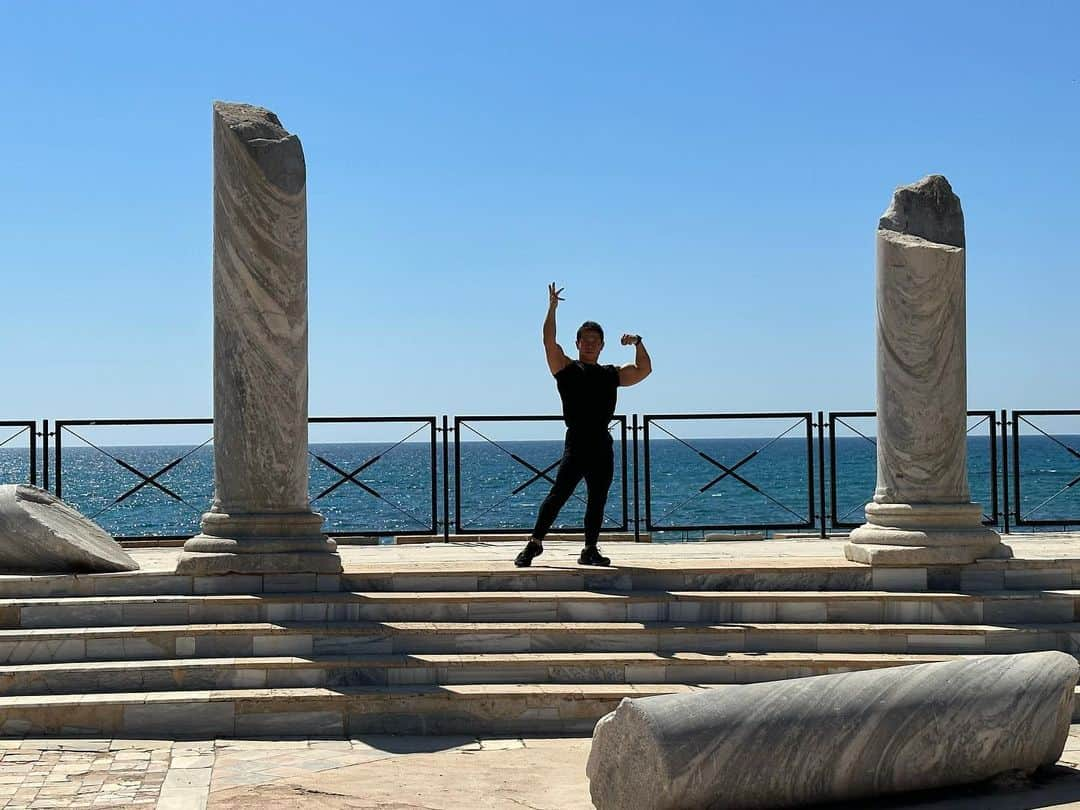 バズーカ岡田（岡田隆）のインスタグラム：「Caesarea Maritima. An ancient and medieval port city.  #israel」