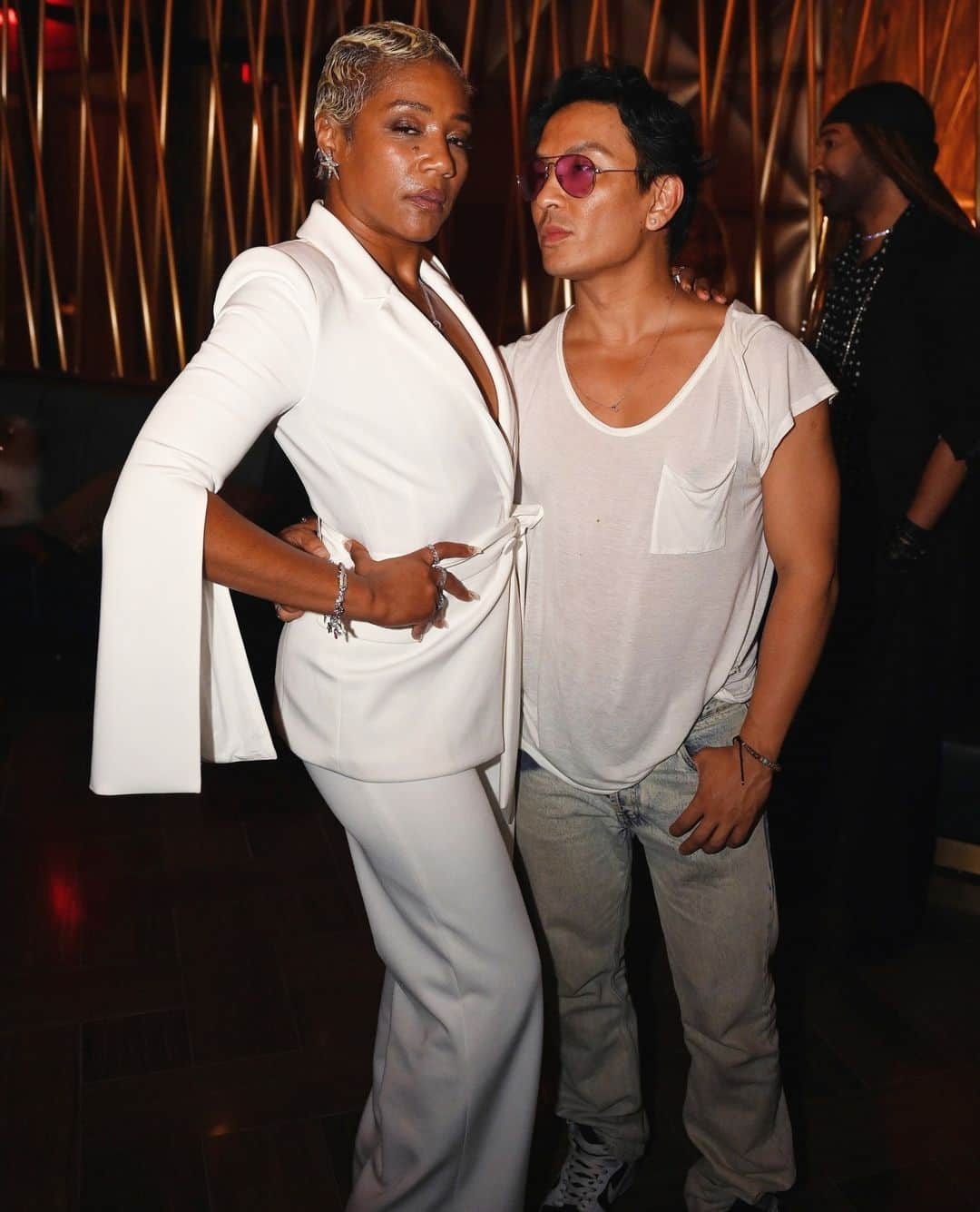 プラバルグルンのインスタグラム：「Thank you @hardrocknyc for hosting my post show dance party to celebrate my @nyfw  Spring Summer 2024 collection show! Love you all for celebrating with me and making the night complete⁠ ⁠ xPG⁠ ⁠ Photos by @stosdada @⁠thestewartofny⁠ ⁠」