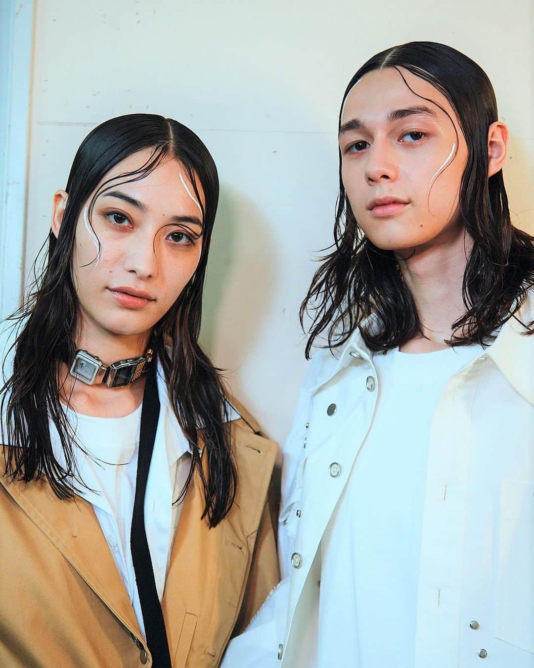 資生堂 のインスタグラム：「WILSONKAKI 2024 S/S Show @wilsonkaki_official    Makeup led by Yuki Nishimori  @nishimoriyuki____  Hair led by Kouichi Monma  @momma_kouichi    @rakutenfwt    #RakutenFWT #2024ss #tokyofashion #fashion #beauty #shiseidohma #資生堂ヘアメイクアップアーティスト #門馬宏一 #西森由貴 #kouichimonma #yukinishimori」