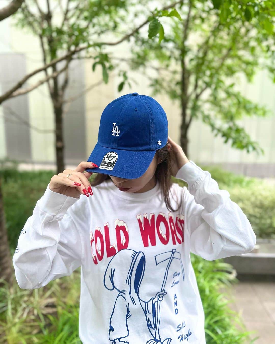 GROW AROUNDのインスタグラム：「#growaroundnewarrivals   '47 BASE RUNNER CLEAN UP CAP  ユニセックスで着用しやすいBASE RUNNERが再入荷中です！！ ロゴが小さいので洋服を選ばないで着用しやすいのでオススメです！！」