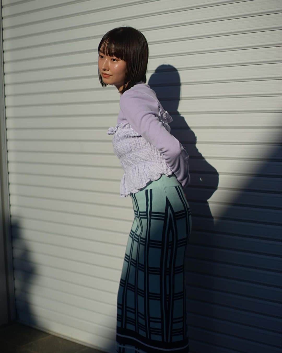 PUNK CAKEさんのインスタグラム写真 - (PUNK CAKEInstagram)「🔜 NEW ARRIVAL 🔜  こちらの オンラインショップの発売は本日 9/20(水) 20:00〜STARTです☞  ▫︎ Quilting patchwork style jacket  ▫︎ Fake layered lavender top ▫︎ Square check tight skirt  model / @hamu.katsu.0」9月20日 18時29分 - punk_cake