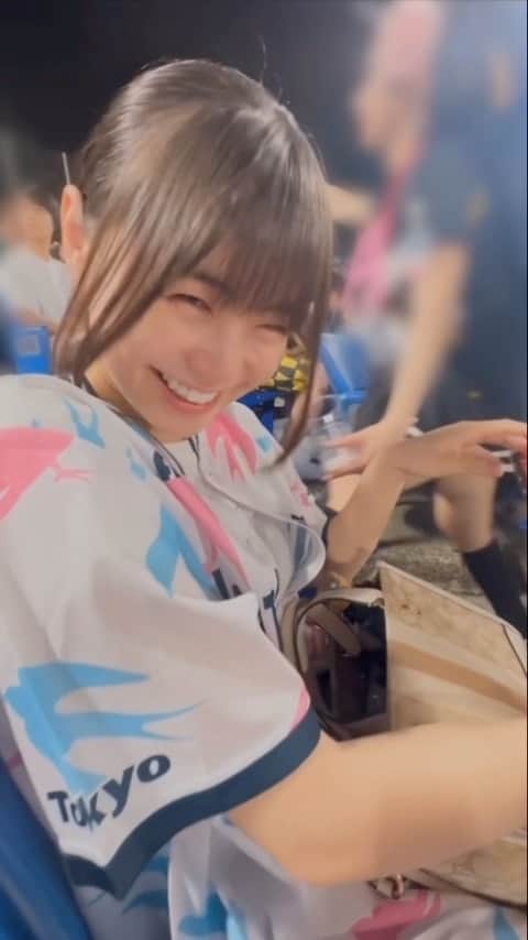 田畑志真のインスタグラム：「ヤクルトファンのマネージャーさんに連れ行ってもらいました‪‪☺︎‬ #野球観戦#ヤクルト#マネさんカメラ」