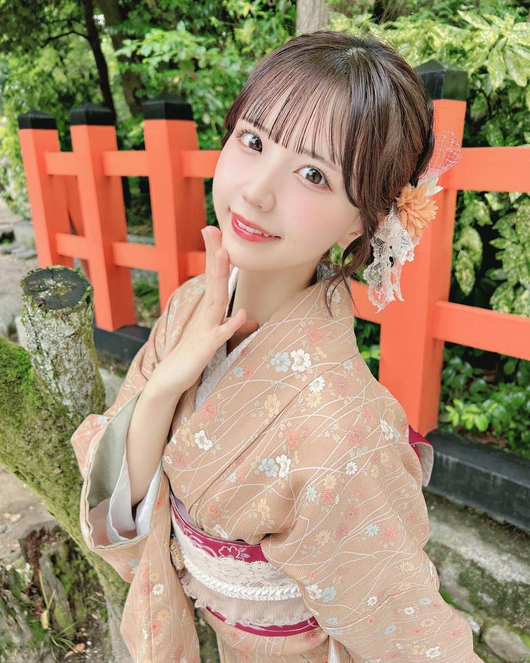 りこたにえんさんのインスタグラム写真 - (りこたにえんInstagram)「京都でお着物きてきたよ👘♡ 和服美人😽  #着物　#和服 #着物レンタル　#京都　#kimono #kyoto」9月20日 21時30分 - ricotanien