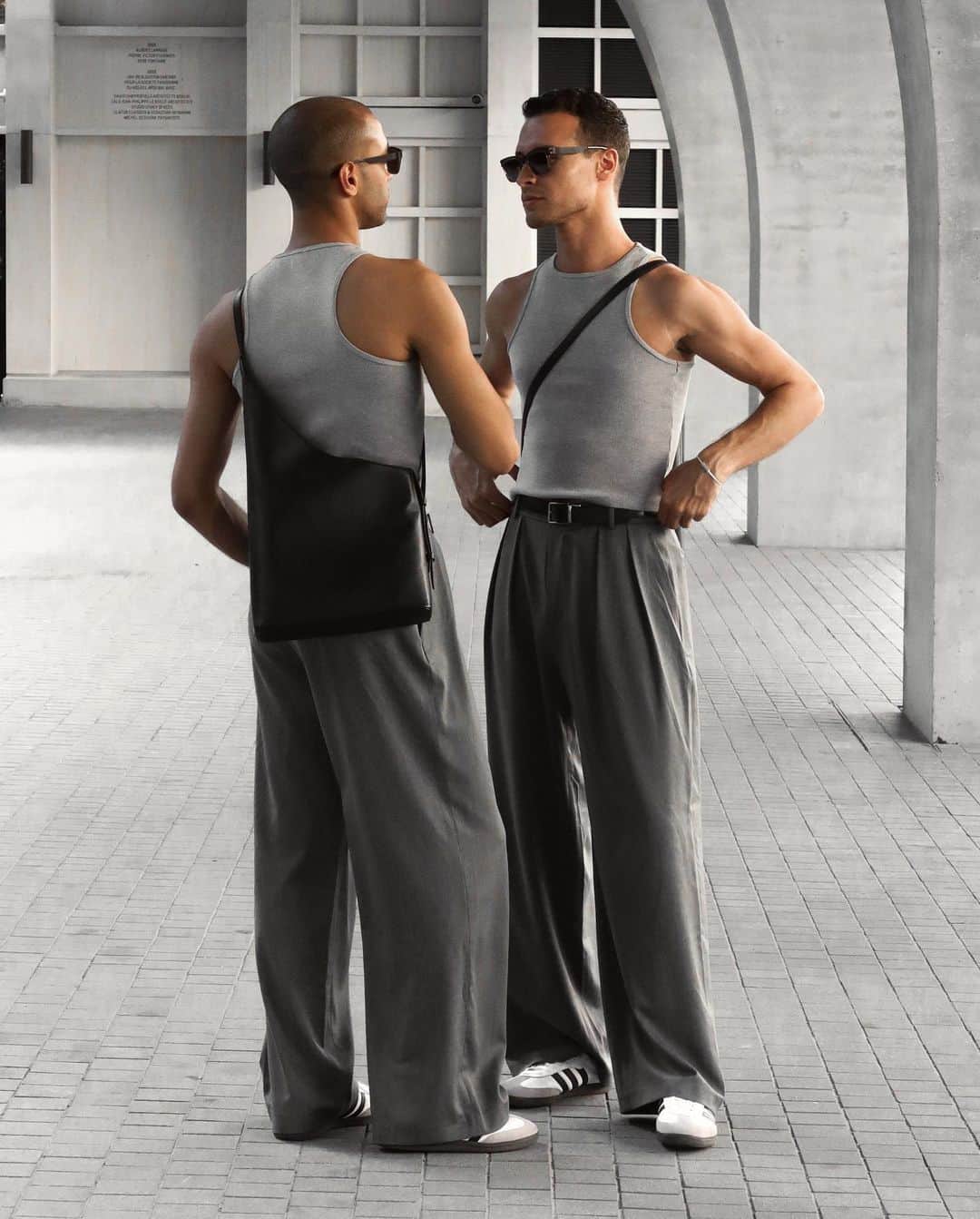 MYKITAのインスタグラム：「Twice the feels – stylish duo @theoandremy_ both wearing our new sunglass classic RAYMOND. The optical version of RAYMOND is available at MYKITA Shops, online at mykita.com and selected retailers.   Handmade from circular materials at the MYKITA HAUS in Berlin. Browse all colours via the link in bio」