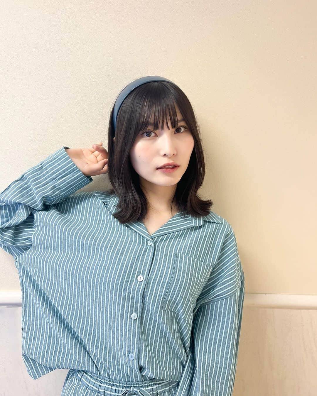 福岡聖菜さんのインスタグラム写真 - (福岡聖菜Instagram)「パジャマ🫶🏻  ちょうどこの間買ったカチューシャと相性が良すぎて嬉しかった😉💐実は @daiso_official さんのでした〜  #snidelhome #daiso #パジャマ #パジャマコーデ #グリーンコーデ」9月20日 22時16分 - seina___ff