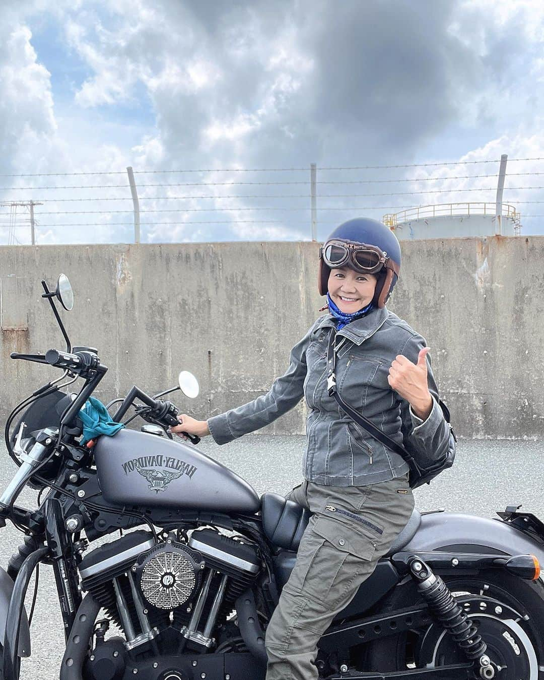 山本華世さんのインスタグラム写真 - (山本華世Instagram)「自撮りの練習‼️ タイマー使って(^^) #harleydavidson  #ハーレーダビッドソン  #simplelife  #enjoylife  #happy  #59yearsold  #japan #fukuoka」9月20日 22時26分 - kayo_092