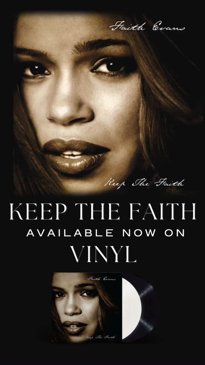 フェイス・エヴァンスのインスタグラム：「KEEP THE FAITH is available on VINYL! Take a selfie with your copy and tag me!  https://badboy.lnk.to/BBVinyl // LINK IN BIO!  Autographed vinyl giveaway coming soon!」