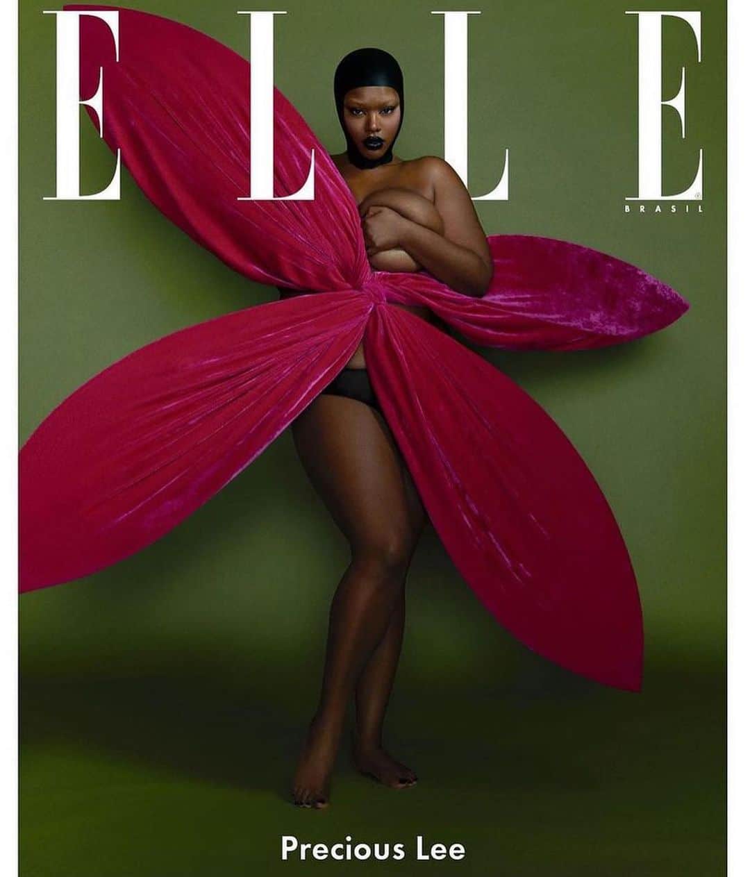 IMG Modelsのインスタグラム：「Flower Power. 🌺 #PreciousLee takes the cover of the new @ellebrasil. 📷 @zee_nunes 👗 @julianagmnz 💄 @raisaflowers #IMGmodels」