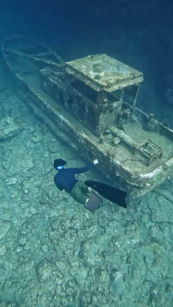 Hikaru Nakamuraのインスタグラム：「奄美大島のタイタニック🚤を観に行って来ました🐬  毎日素敵な体験ばかりで、暇な瞬間がなさ過ぎる🥱 クタクタになるまで遊び果てるぞ🌏  #奄美大島#海#シュノーケル#シュノーケリング#スキンダイビング#フリーダイビング#ロングフィン#鹿児島#離島#夏#vlog」
