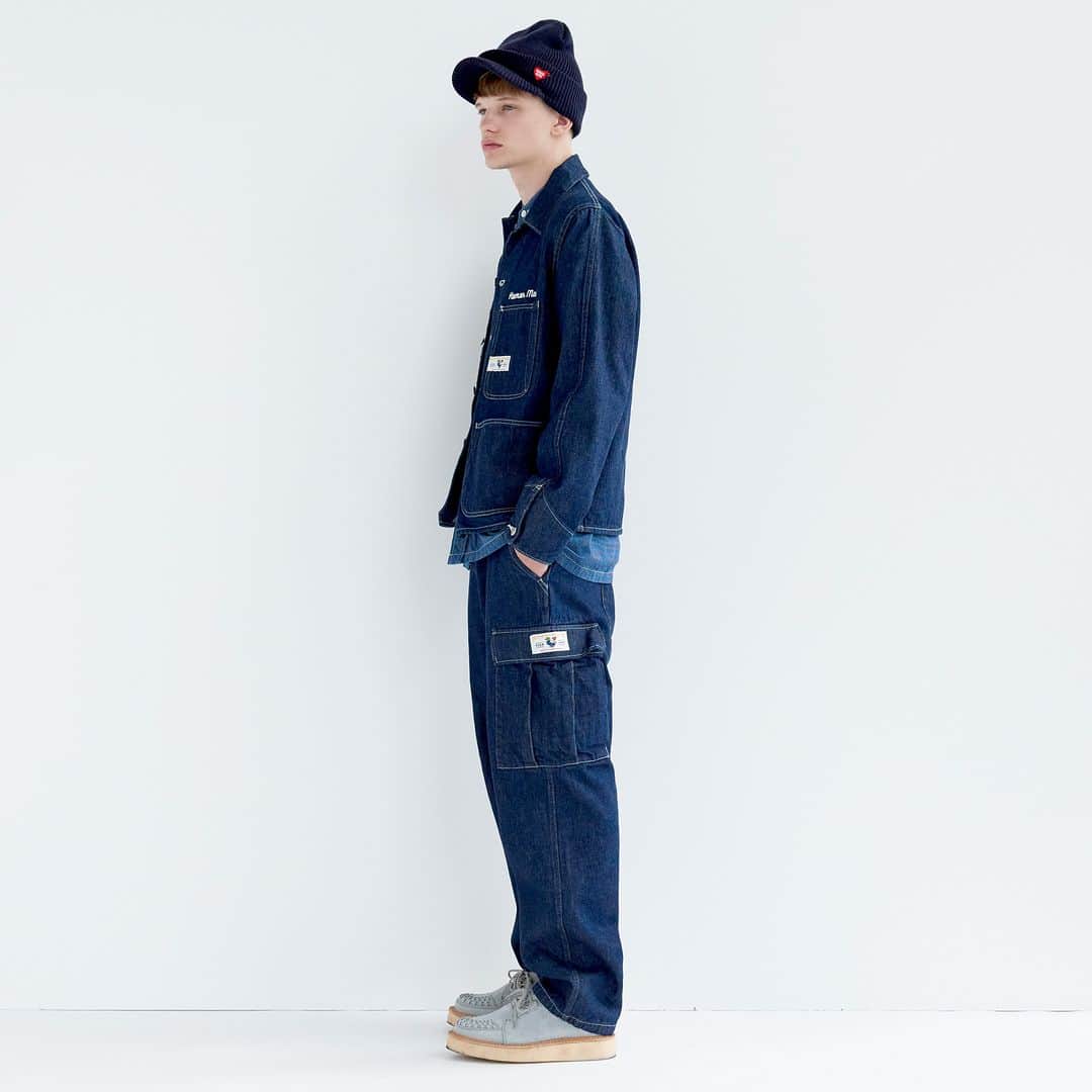 HUMAN MADEさんのインスタグラム写真 - (HUMAN MADEInstagram)「These items from HUMAN MADE Season 26 will be available from 11:00 am (JST) on Saturday, September 23rd.  DENIM SHORT COVERALL JACKET DENIM CARGO PANTS PRINTED DENIM COVERALL JACKET PRINTED DENIM BAGGY JEANS」9月21日 11時30分 - humanmade