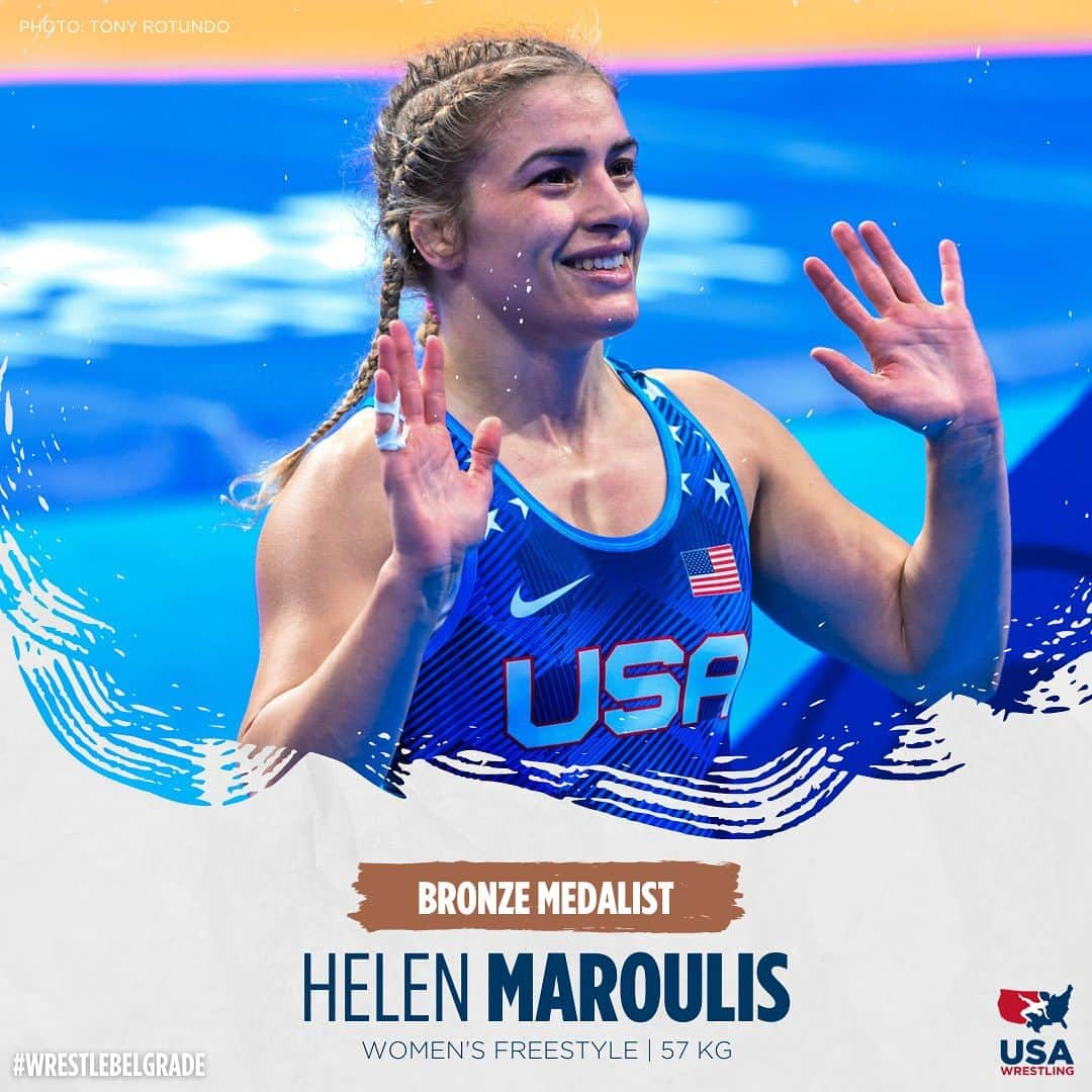 ヘレン・マロウリスさんのインスタグラム写真 - (ヘレン・マロウリスInstagram)「World Bronze Medalist @helen_maroulis 🇺🇸 #wrestlebelgrade   2023 @unitedworldwrestling Senior World Championships | Live stream, brackets, schedule and coverage at 🔗 in bio.  📸 @tonyrotundo.waw   #wrestle #wrestling #usawrestling #freestylewrestling #womenswrestling #olympicwrestling #teamusa #belgrade #serbia」9月21日 2時25分 - helen_maroulis