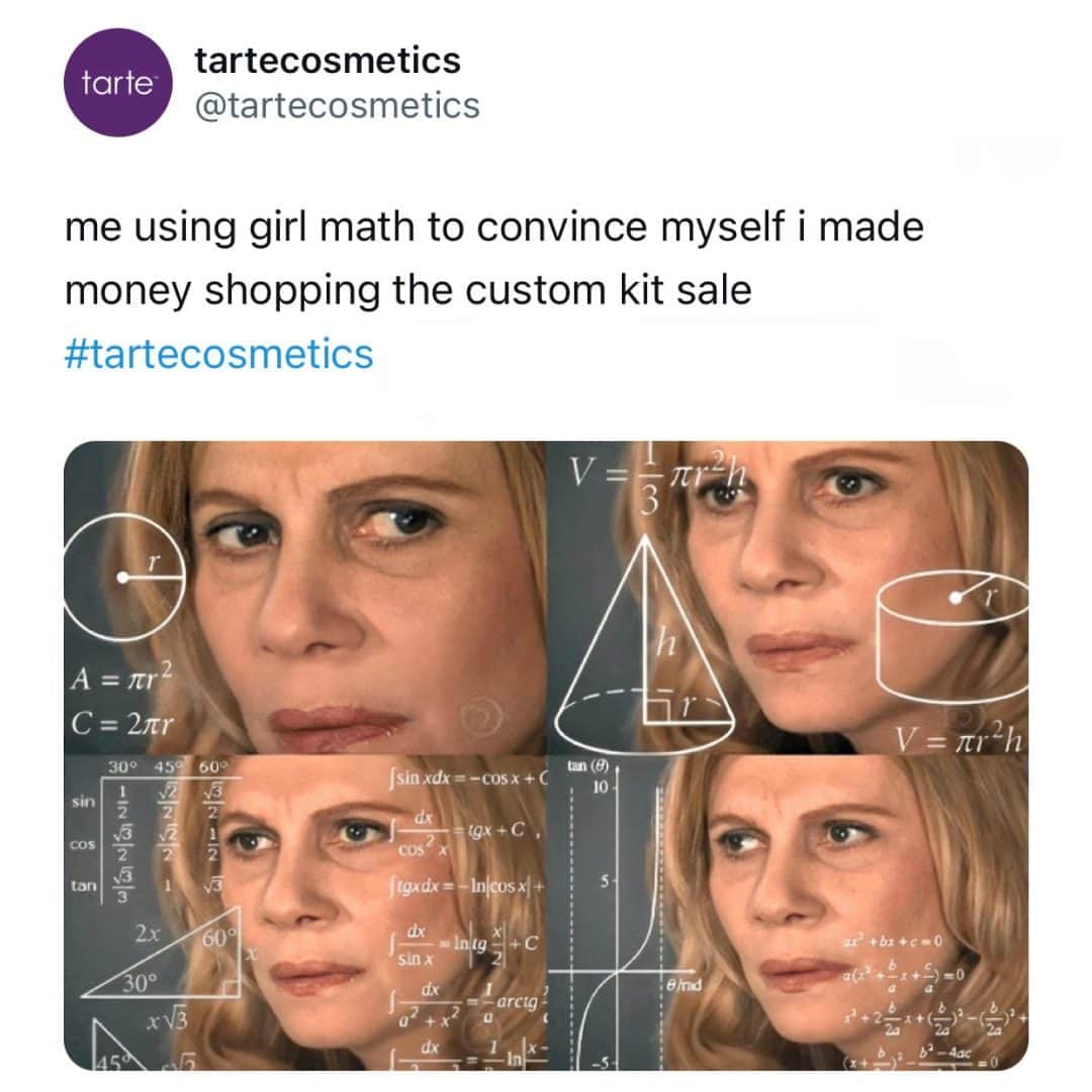 Tarte Cosmeticsのインスタグラム