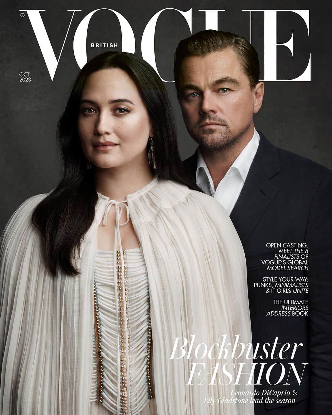 Kara Yoshimoto Buaのインスタグラム：「Killers of the Flower Moon Premiering on October 20th...loved being a part of this special cover promoting a film of this magnitude that gives voice to those previously unheard.  #LilyGladstone and #LeonardoDiCaprio photographed by @CraigMcDeanStudio,  styled by @Edward_Enninful, Lily Gladstone’s hair by @HairByOrlandoPita, make-up by @PatMcGrathReal, Leonardo DiCaprio’s grooming by @KaraYoshimotoBua, nails by @JinSoonChoi, set design by @MaryHoward_SetDesign,  entertainment director-at-large @JillDemling, production by @Prodn_ArtAndCommerce, and special thanks to Hook Props for the October 2023 issue of @britishvogue 🖤 • • •  #mensgroomingbykarayoshimotobua #simplebeautybykara #britishvoguecover #killersoftheflowermoon #leonardodicaprio #leodicaprio #lilygladstone #martinscorsese」