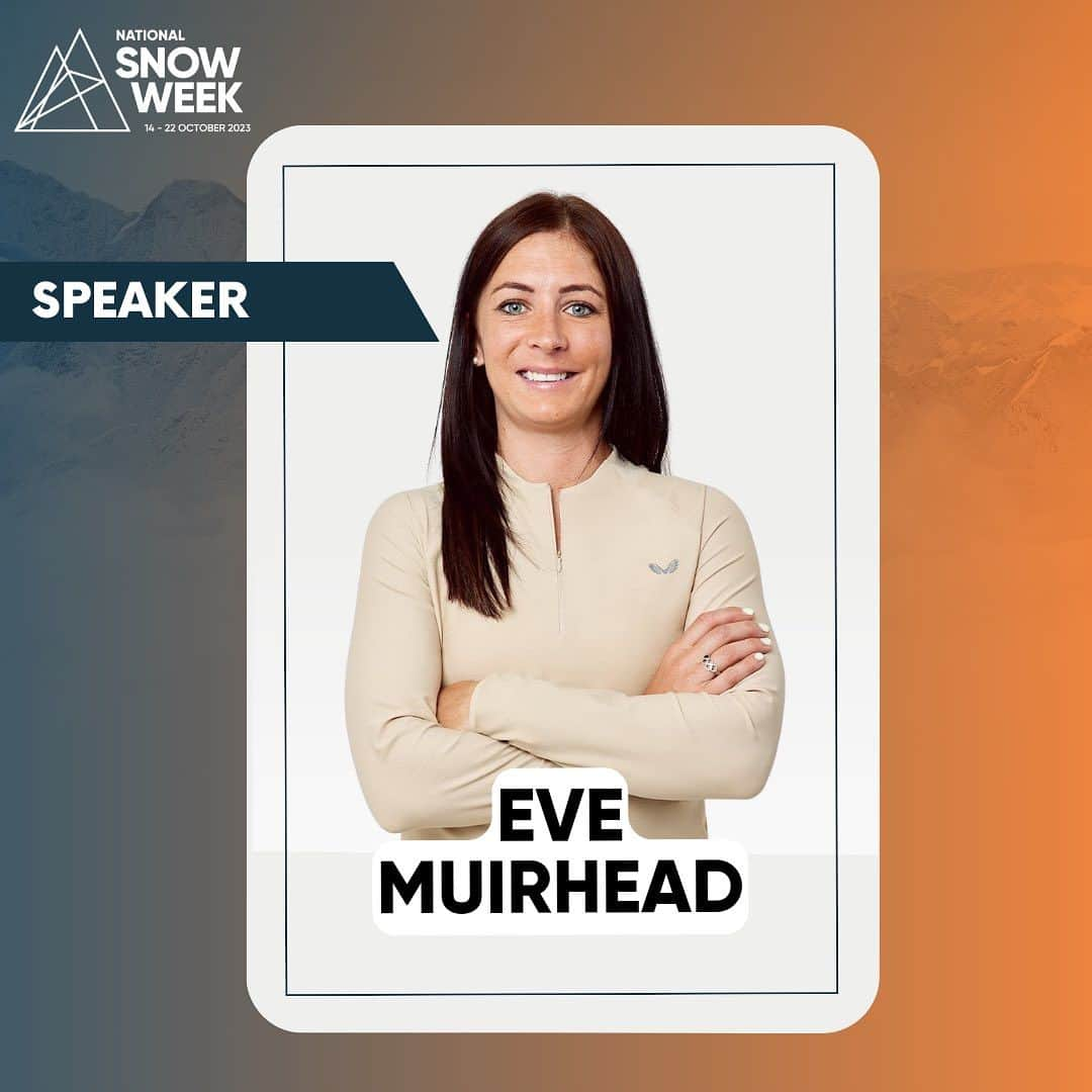 イブ・ミュアヘッドのインスタグラム：「SPEAKER - Eve Muirhead   We cannot wait to welcome Eve to the Snow Stage at the National Snow Show and London Snow Show in just under a months time!  Use code: EMUIRHEAD for free tickets to either show!」