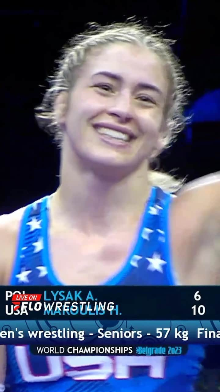 ヘレン・マロウリスのインスタグラム：「Helen Maroulis earns her 9th senior level World medal with a Bronze🥉 at the 2023 Senior World Championships 🇺🇸」